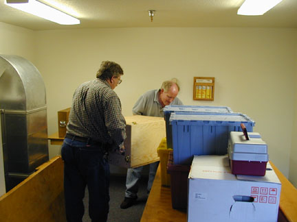 Setting up our remote site engraving.